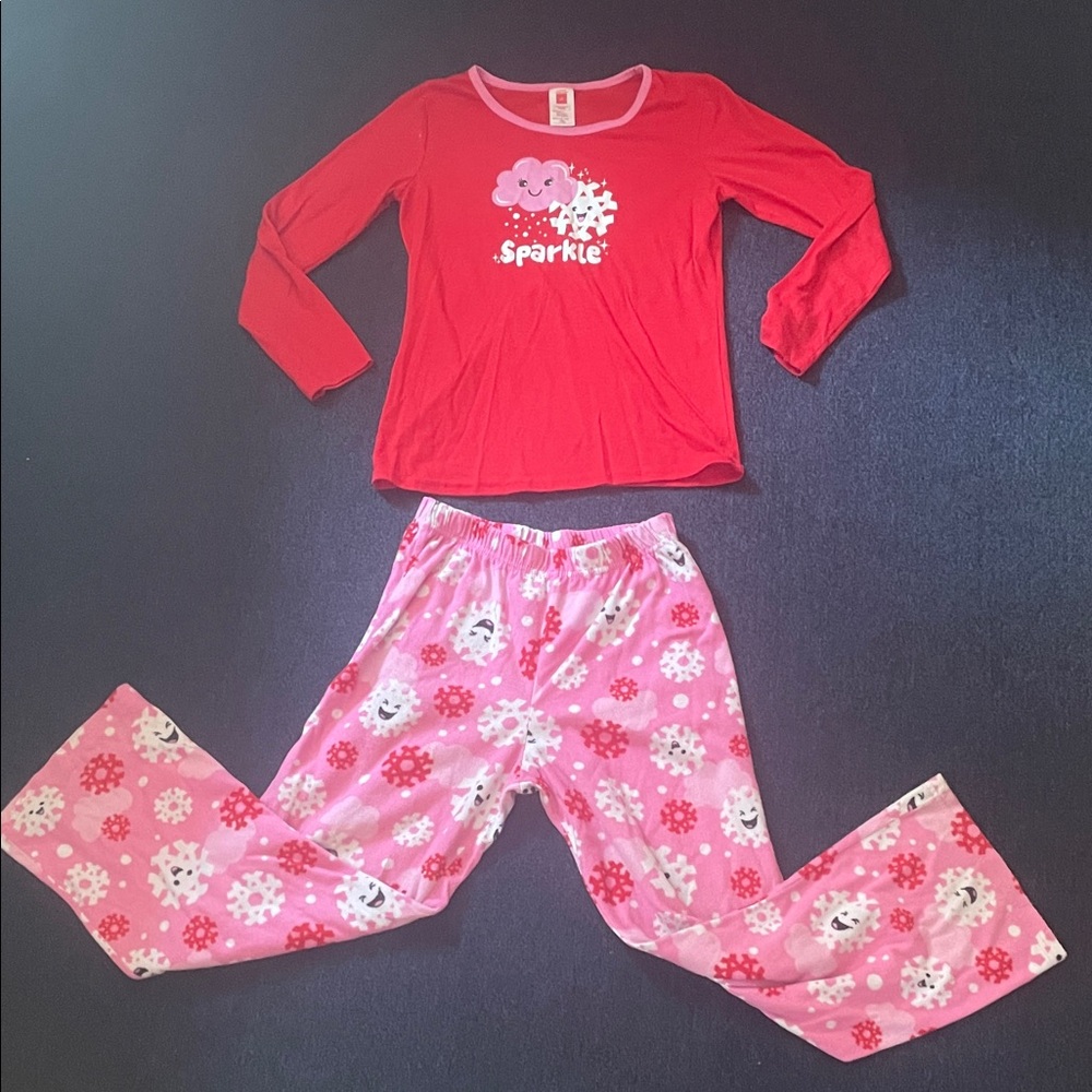Target Red and Pink Sparkle Kids Pajama Set